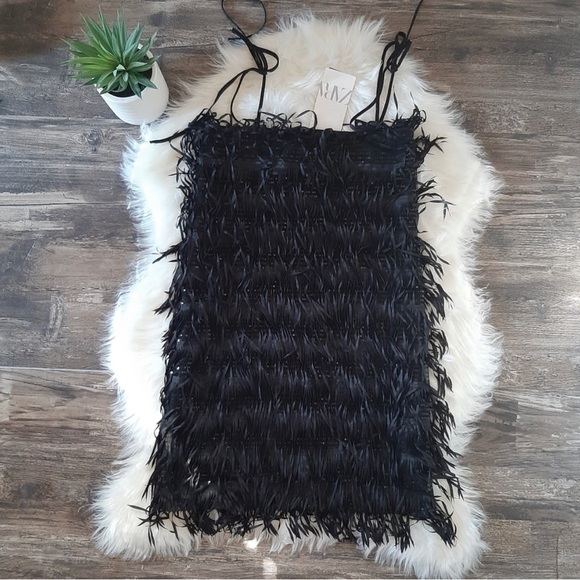 NWT Zara sequin fringe dress - Picture 3 of 5